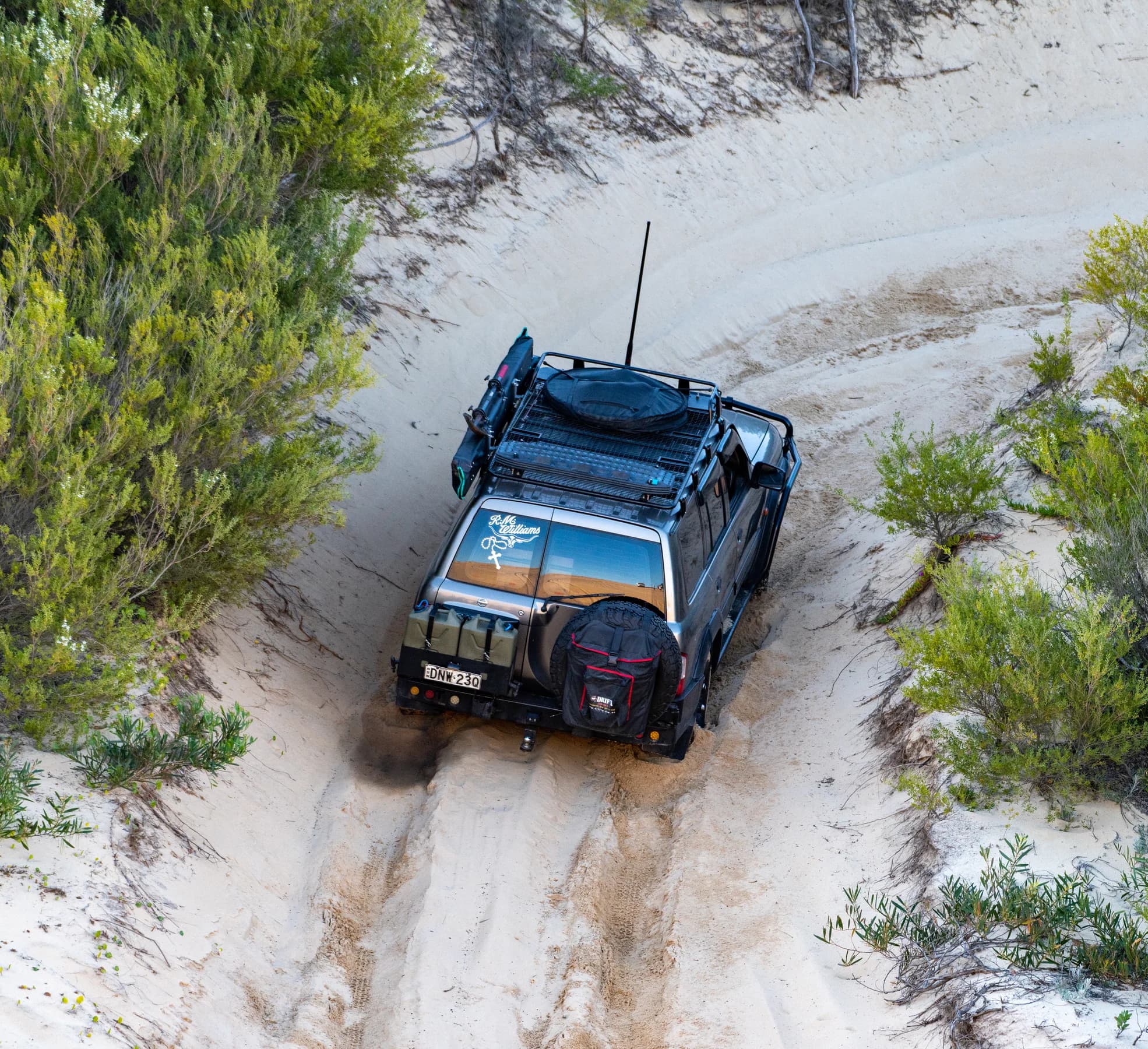 4WD descending sand track by Croome Photography