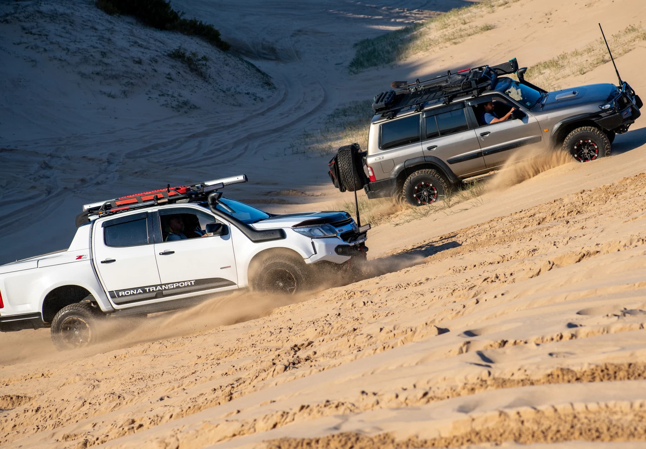 4WD convoy on sand by Croome Photography